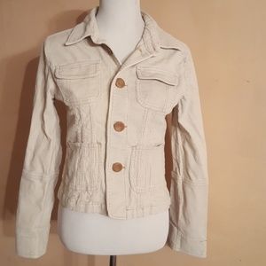 Tulle Stretch Cotton Corduroy Tan Button Down